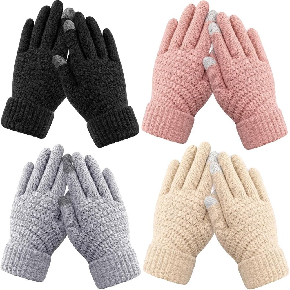 Womens Winter Gloves - Warm Soft Touchscreen Winter Gloves for Women, Elastic Cu